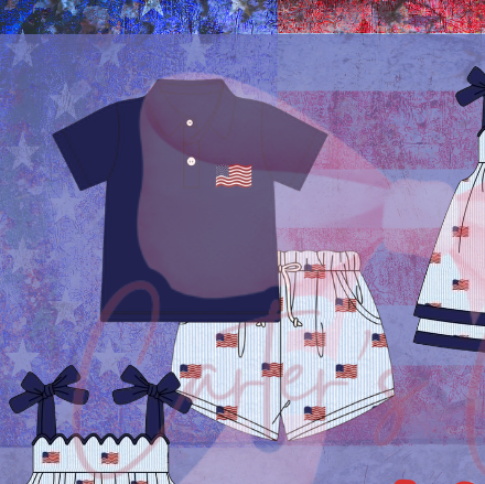 Ready to Ship Waving Flags Boy Sets
