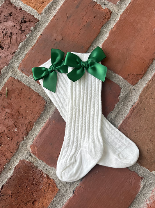 Satin Bow Socks