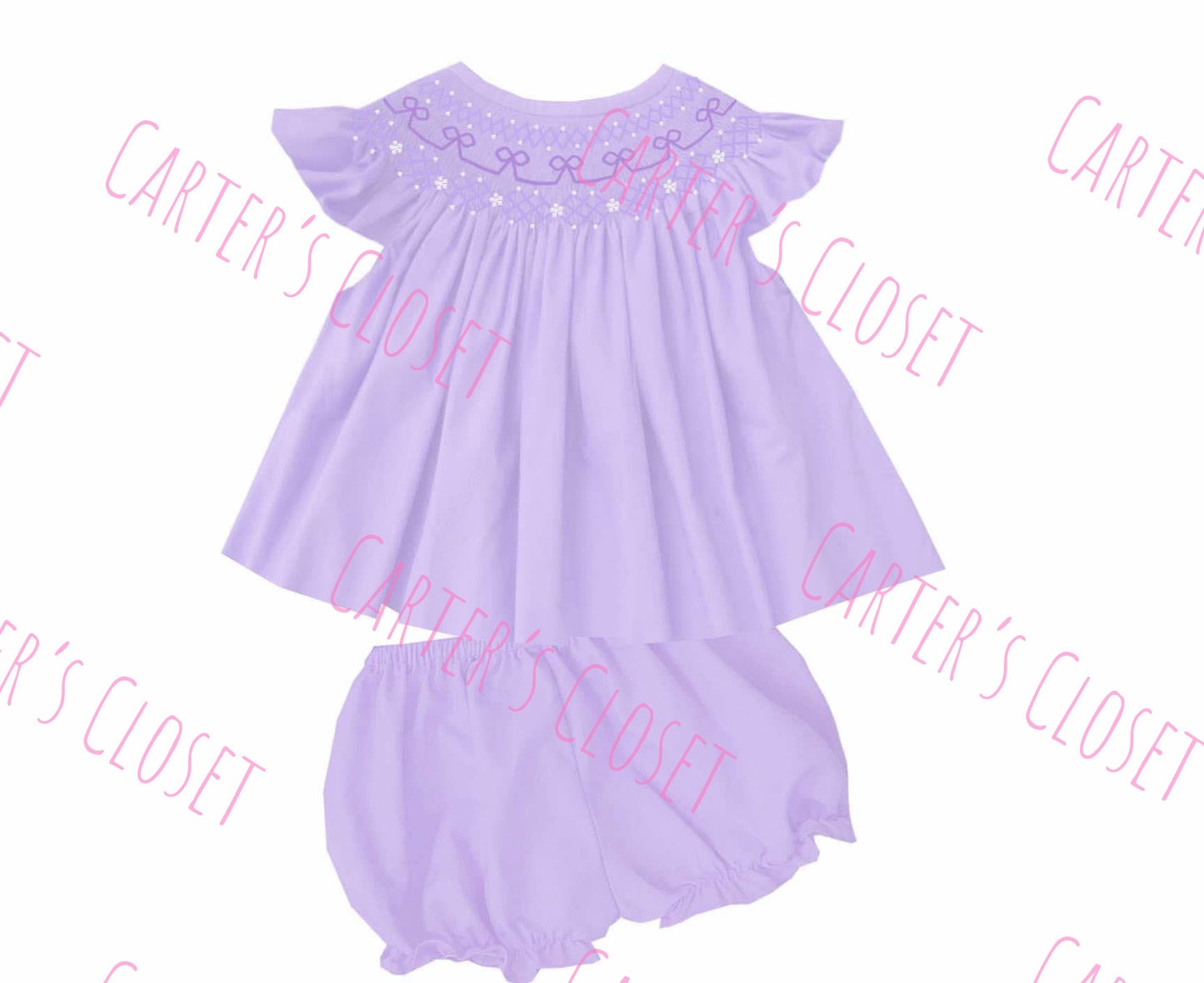 Lavender Bows and Pearls