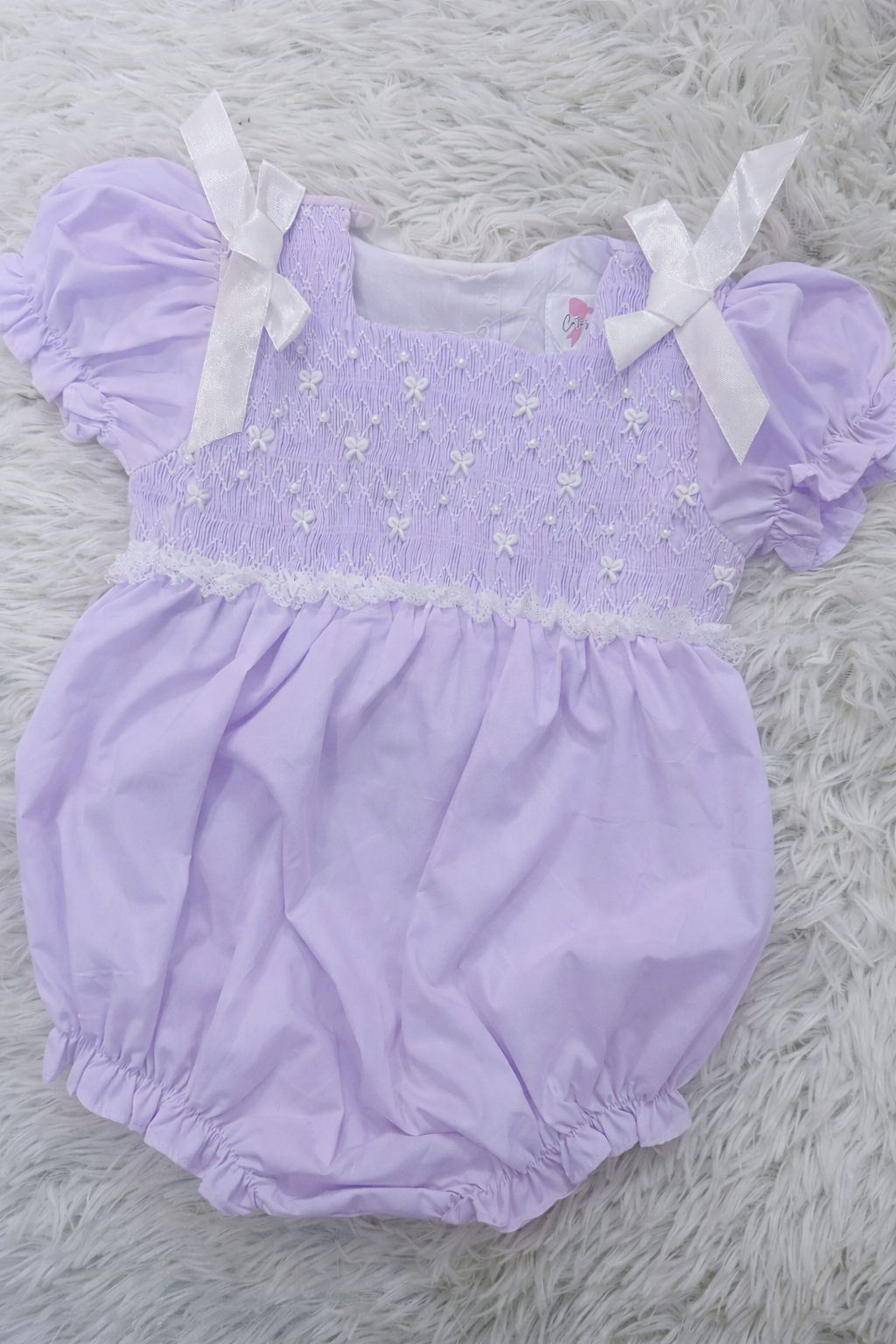 Lavender Full Chest Smocked Bubble ETA APRIL TO CC
