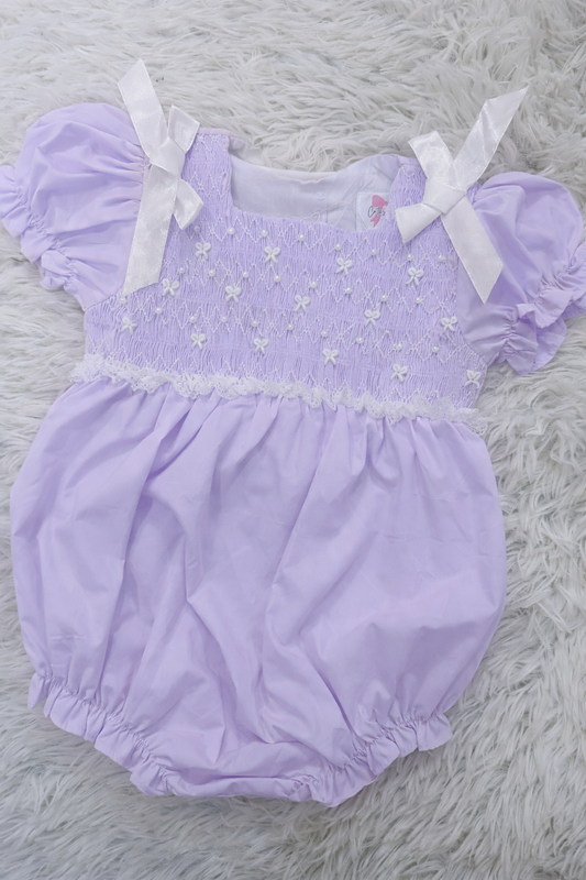 Lavender Full Chest Smocked Bubble ETA APRIL TO CC