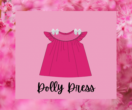Pretty in Pink Dolly Dress no bows